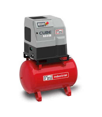 Fini Cube 7.5-10-270 270L Tank Direct Drive Screw Compressor 7.5kw 400V 37.1 CFM 10 Bar - V91PO92FNM201