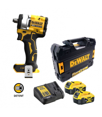 Dewalt DCF922P2T 18v XR  Brushless 1/2 Compact Torque Wrench Detent Pin - 2x 5ah