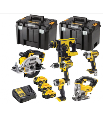 Dewalt DCK699M3T 18v XR 6 Piece Kit + 3 x 4.0Ah Li-Ion Batts, Charger + T-Staks