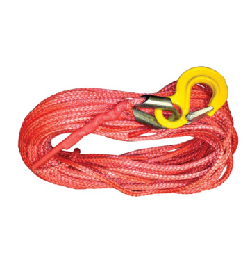 WARRIOR WINCH ARMORTEK SYNTHETIC ROPE WITH HOOK & THIMBLE AND AVAILABLE IN VARIOUS SIZES AND STD/HBS