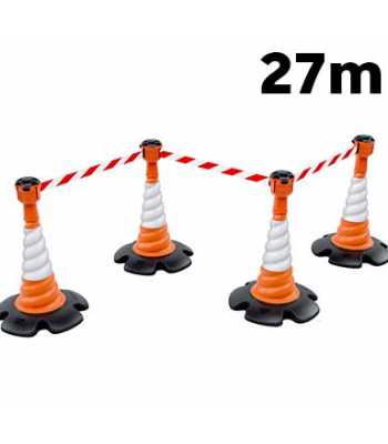 Skipper Retractable Cone Topper Kit - 27m long - Code KIT02 - different tape colours available