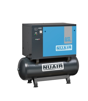 NUAIR Mounted Piston Compressor AIRSIL2 NB7/7.5FT-270LT, 5.5kW, L/MIN 840    S-N7NT801FPS084