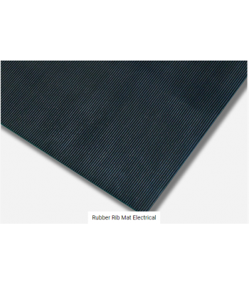 Blue Diamond Rubber Rib - Non-Conductive Rubber Safety Matting (450v)
