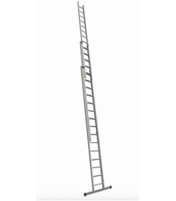 DRABEST 3 SECTION (WELDED RUNG) HEAVY-DUTY ALUMINIUM PUSH UP LADDER - EN131 PROFESSIONAL 150KG CODE DLA40T