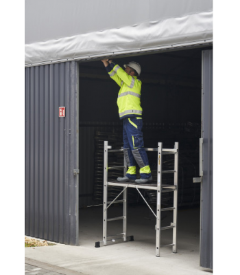 DRABEST MULTIPURPOSE ALUMINIUM SCAFFOLD LADDER (PLATFORM 2X6) CODE ARD6