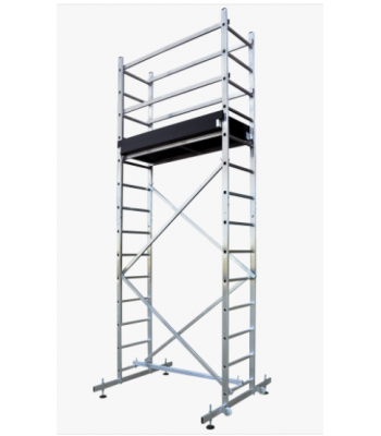 DRABEST ALUMINUM ZEUS ROLLING LADDER SCAFFOLDING (TÜV RHEINLAND CERTIFICATION)