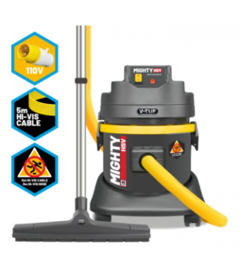 V-TUF MIGHTY HSV 21 Litre M-Class 110v Industrial Dust Extraction Wet & Dry Vacuum Cleaner - Health & Safety Version - MIGHTYHSV110