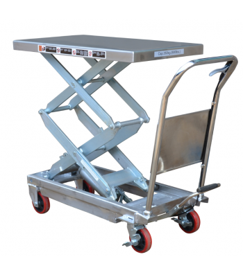 TUV TFD35S Partial Stainless Steel Double Scissor Lift Table 350kg