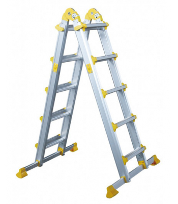 Drabest MULTI-PURPOSE TELESCOPIC FOLDING LADDER - 4X4 TREADS EN131 150KG