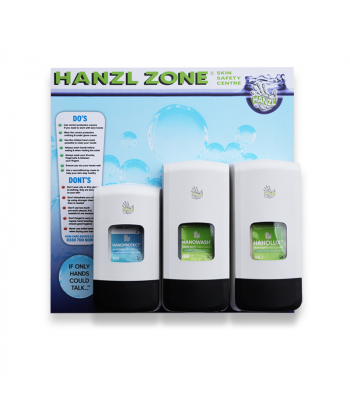 Hanzl Zone Compact Wallboard Only - Holds 2 x Hanzl Duroline Dispensers - Code HZ2021