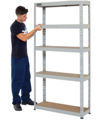 Clarke CSM5175/45LG 175kg Boltless Shelving (Light Grey) - 6600744