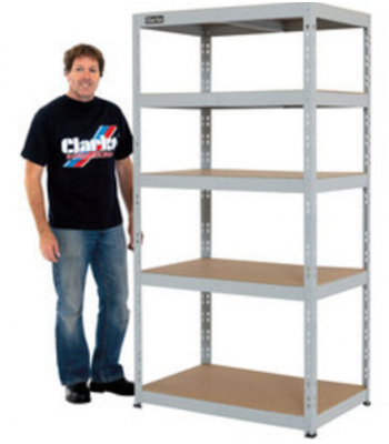 Clarke CSL5265/60LG 265kg Heavy Duty Boltless Shelving (Grey) - 6600764