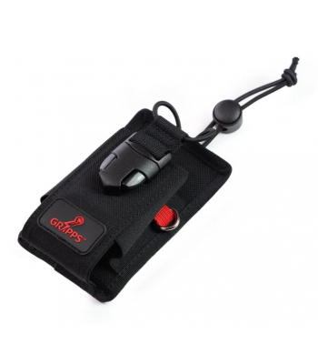 GRIPPS Adjustable Two-Way Radio Holster With Coil E-Tether And E-Catch - H02035