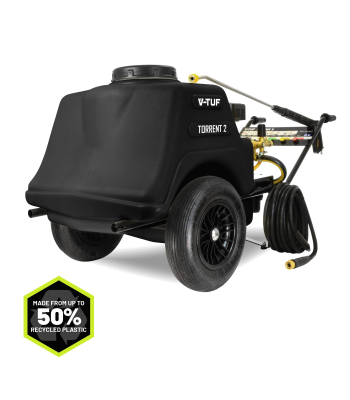 V-TUF TORRENT2 Industrial 7HP 150L Mini-Bowser Petrol Pressure Washer - 2755psi, 190 Bar, 13L/min