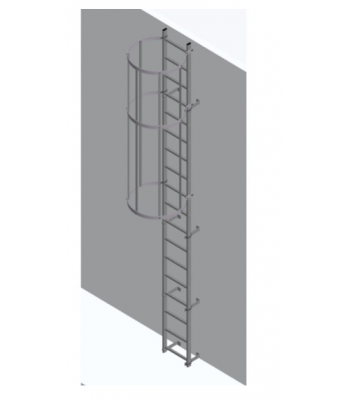 Hymer Fixed Vertical Ladder Roof Hatch access with hoops, available in different heights