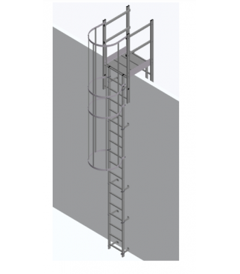 KRAUSE GALVANISED STEEL FIXED LADDER – PARAPET CROSSOVER, DIFFERENT SIZES AVAILABLE