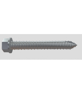 Evolution Slotted Hex Washer Head Masonry Screws, Stainless Steel, 6.3 x 57mm Per 100
