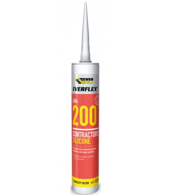 EVERBUILD EVERFLEX LMA 200 CONTRACTORS SILICONE, 295ML