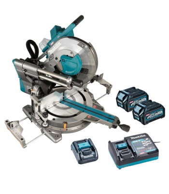 MAKITA LS003GD201 40V MAX XGT AWS SLIDE COMPOUND 305MM MITRE SAW INCLUDES 2.5AH BATTERY & CHARGER
