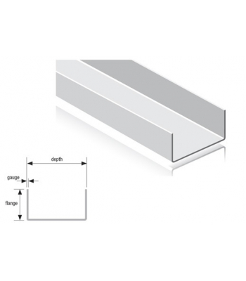 Hadley SFS Deep U Track 154mm x 70mm x 1.2mm x 3.0m - 154T701230
