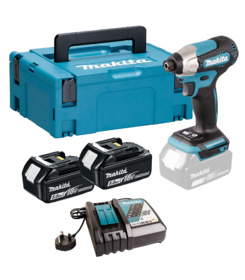 MAKITA DTD157RTJ 18V LXT CORDLESS BRUSHLESS IMPACT DRIVER INCLUDES 2X 5.0AH BATTERIES & CHARGER