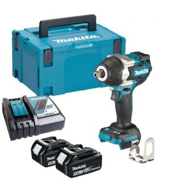 MAKITA DTW701RTJ 18V LXT 1/2 inch  DETENT PIN IMPACT WRENCH INCLUDES 2X 5.0AH BATTERIES & CHARGER