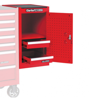 Clarke SL26C Cabinet & 2 Drawer Side Locker (Red)
