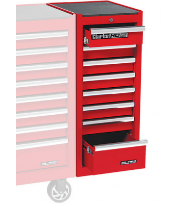 Clarke SL41C 8 Drawer Side Locker (Red)