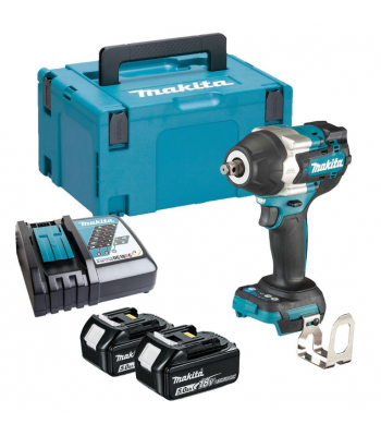 MAKITA DTW700RTJ 18V LXT BRUSHLESS 1/2 inch  IMPACT WRENCH INCLUDES 2X 5.0AH BATTERIES & CHARGER
