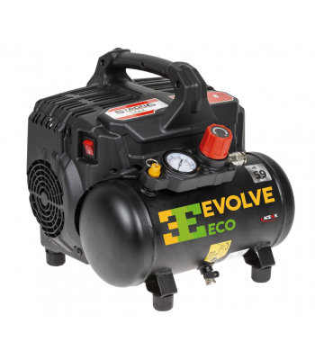 Ace & K Evolve Ultra Quiet 6 Litre Air Compressor 116psi/8 Bar - Direct Drive - 1hp - 110V