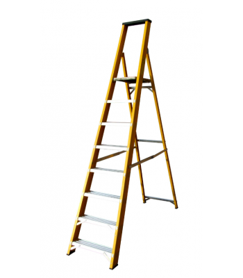 Lyte EN131-2 Professional Glassfibre Platform Stepladders with Handrails both sides - available in different treads
