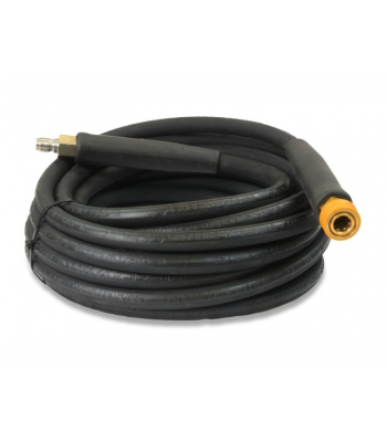 V-TUF Spare 10m 1 WIRE, 3/8 inch  155°C BLACK JETWASH 10M with DURAKLIX MSQ HD FEMALE COUPLER & STAINLESS STEEL MALE - VTK13810UVYK-HD