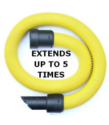 Spare V-Tuf HOSE - (5x Extending) Yellow HiViz Vacuum Hose for V-TUF MINIHSV Dust Extraction - Code VTM112
