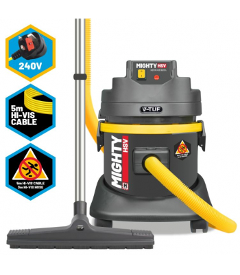 V-TUF MIGHTY HSV - 21L M-Class 240v Industrial Dust Extraction Wet & Dry Vacuum Cleaner - Health & Safety Version - MIGHTYHSV240