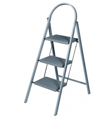 WERNER HANDY STEP STOOL 3 STEP - GREY - 12783