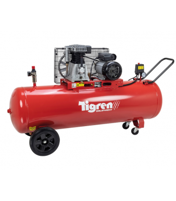 TIGREN 200ltr 3hp Belt-Driven Compressor - Code 04394