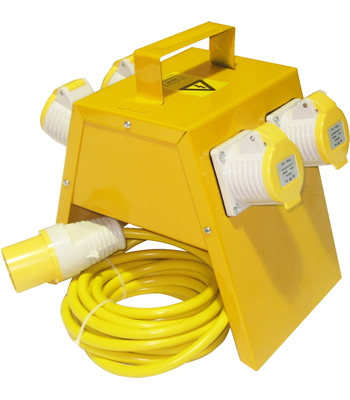 LUMER 4 Way Splitter Box 16 Amp Sockets 2.5mm Cable (110 Volt Only) - Code LM07327