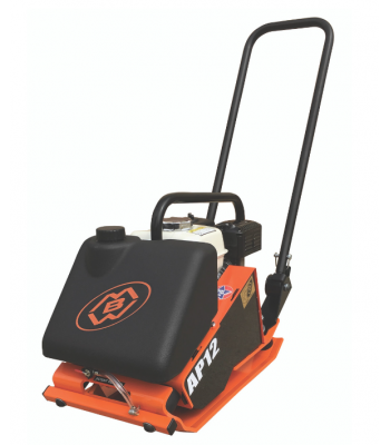 MBW AP12 Asphalt 12 inch  Plate Compactor c/w Roll Cage, Water Sprayer & Honda GX120 Engine