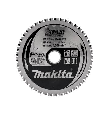 MAKITA B-69272 Circular Saw Blade, 136 x 20 mm