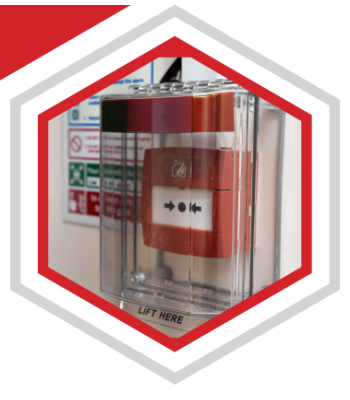 FMC CALL POINT ANTI TAMPER COVER WITH ALARM - RED