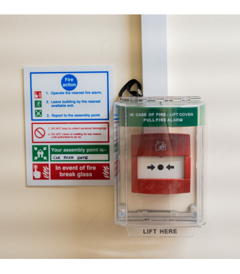FMC CALL POINT ANTI TAMPER COVER WITH ALARM - GREEN