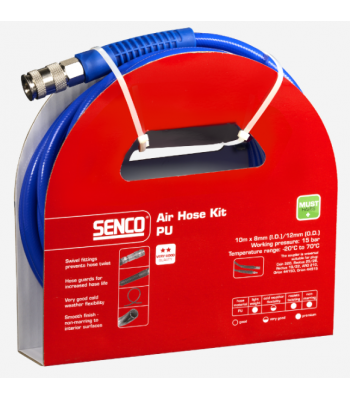 SENCO AIR HOSE KIT UNIVERSAL 10M X 8MM (I.D.) 12MM (O.D.)TO SUIT SENCO COMPRESSORS
