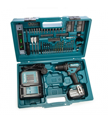 MAKITA DHP485STX5 18V LXT COMBI DRILL INC 1X 5.0AH BATT & 101 PC ACCESSORY CASE