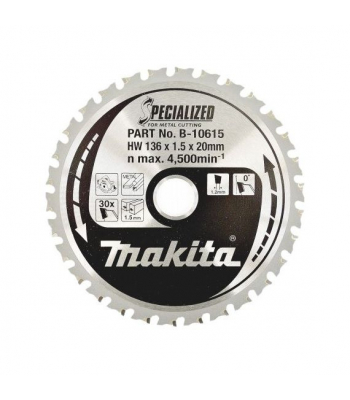 MAKITA B-10615 136MM X 20MM X 30T CIRCULAR SAW BLADE FOR DCS550 / DCS552