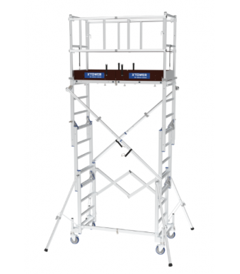 Tubesca X Tower - Telescopic Scaffold Tower Max Working Height 4.8m - Code 22405530