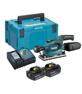 MAKITA DBO382RTJ 18V LXT CORDLESS BRUSHLESS FINISHING SANDER INC 2X 5.0AH BATTS