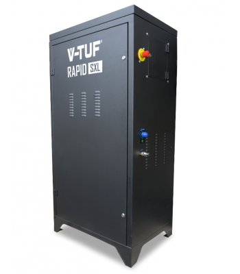 V-TUF RAPIDSXLBE 240V - 12 l/min 100 BAR STATIC HOT PRESSURE WASHER BLACK EDITION Cabinet - Code RAPIDSXL240BE