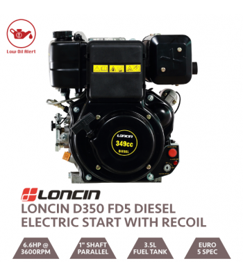 Loncin D350 FD5 Diesel 6.5HP 1” P Shaft with E/Start