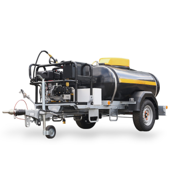 V-TUF DELUGE 6.5HP Gearbox Driven Honda Petrol 1125 ltr Highway Trailer Bowser Pressure Washer - 2900psi, 200Bar MAX, 12L/min - Code DELUGE1125HWTGB065