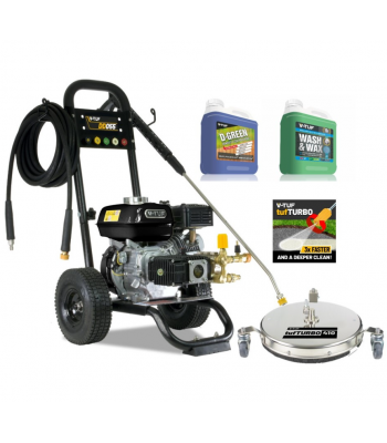 V-TUF DD055 Industrial 5.5HP Honda Driven Petrol Pressure Washer - 2000psi, 140Bar, 13.2L/min - WITH PATIO & CAR CLEANING KIT - Code DD055-KIT2